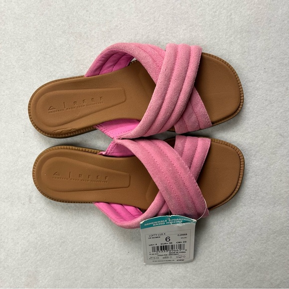 Reef Pink Lofty Lux X Slip On Open Toe Casual Shoes Sandals Size 6 NWT CJ0669 - Picture 2 of 5